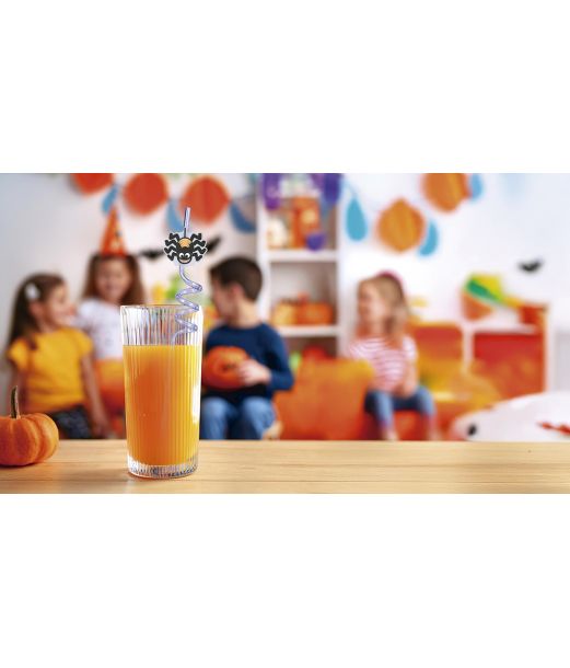 Snoede halloween sugerør 4 stk