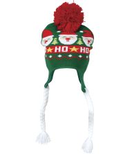 Grøn julehue med fletninger