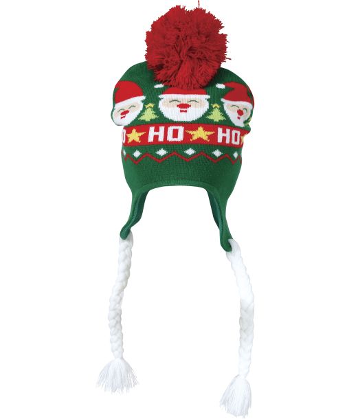 Grøn julehue med fletninger