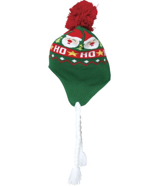 Grøn julehue med fletninger