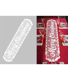 Merry Christmas bordløber, 42,3 x 183 cm