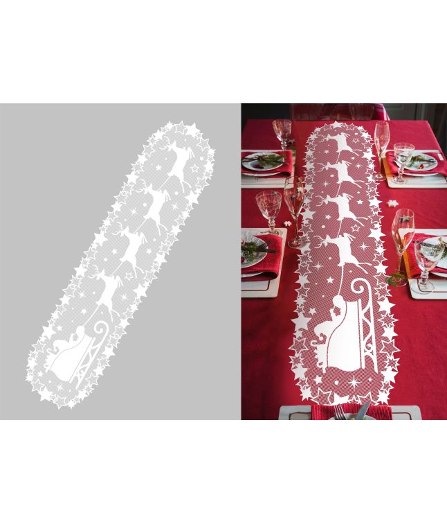 Julekane bordløber, 46,5 x 183 cm