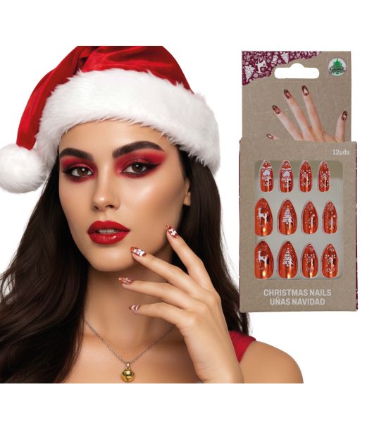 Orange jule negle, 12 stk