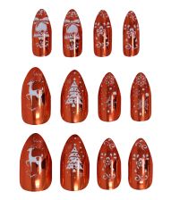 Orange jule negle, 12 stk