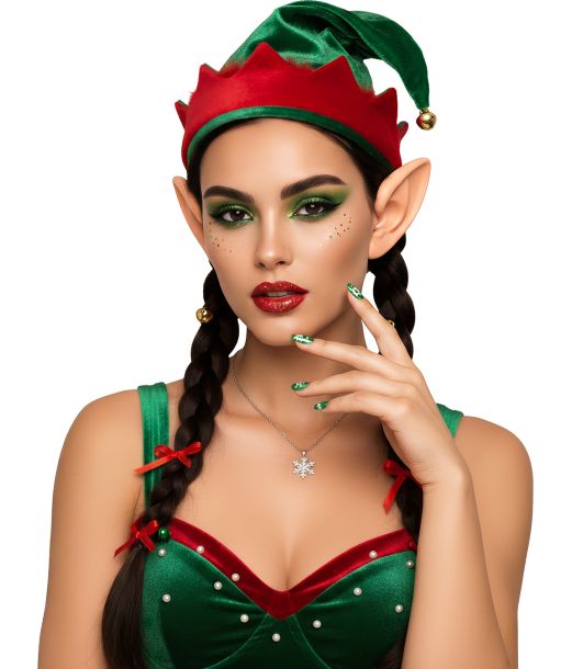 Grønne jule negle, 12 stk