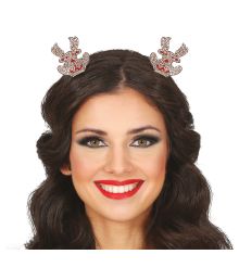 Rensdyr hårbøjle med rhinsten