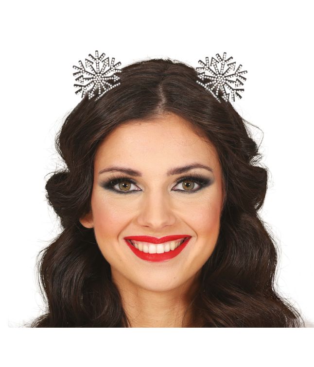 Snefnug hårbøjle med rhinsten