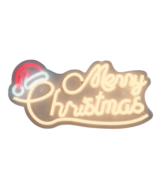 Merry Christmas LED skilt, 42,7 x 21 cm