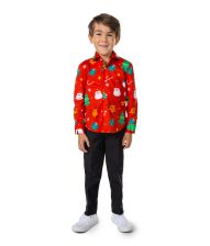 Rød juleskjorte til drenge