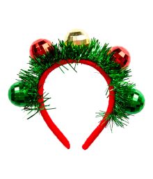 Hårbøjle med julekugler