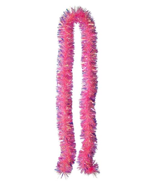 Neon pink folie guirlande, 2 m