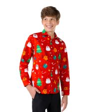 Rød juleskjorte til teens 10 - 16 år