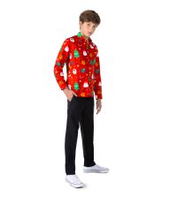 Rød juleskjorte til teens 10 - 16 år