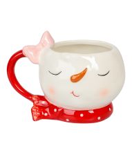 Snemand krus med sløjfe