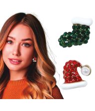 Nissehue og julesok øreringe