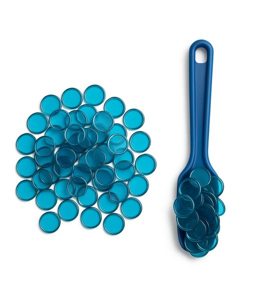 Blå magnetstang med brikker