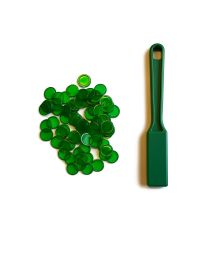 Grøn magnetstang med brikker