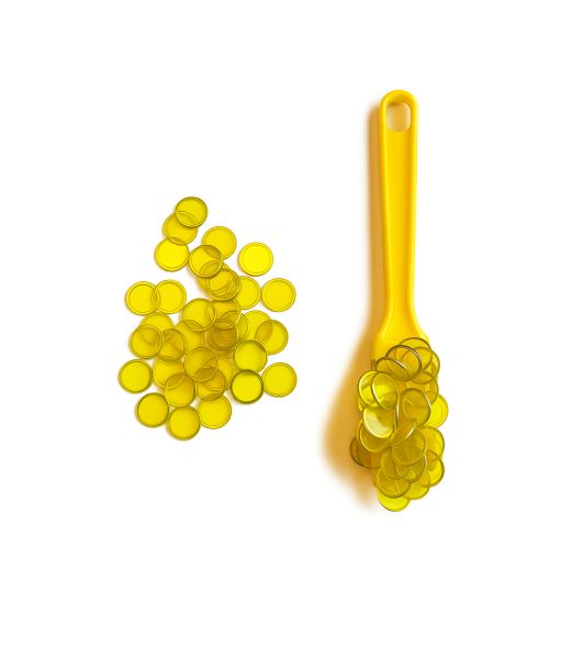 Gul mangnetstang med brikker