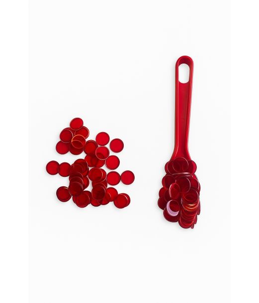 Rød magnetstang med brikker