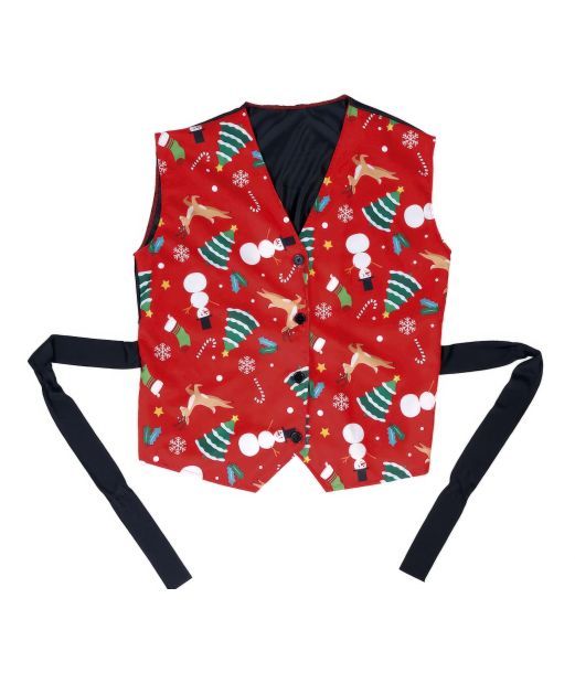 Rød julevest