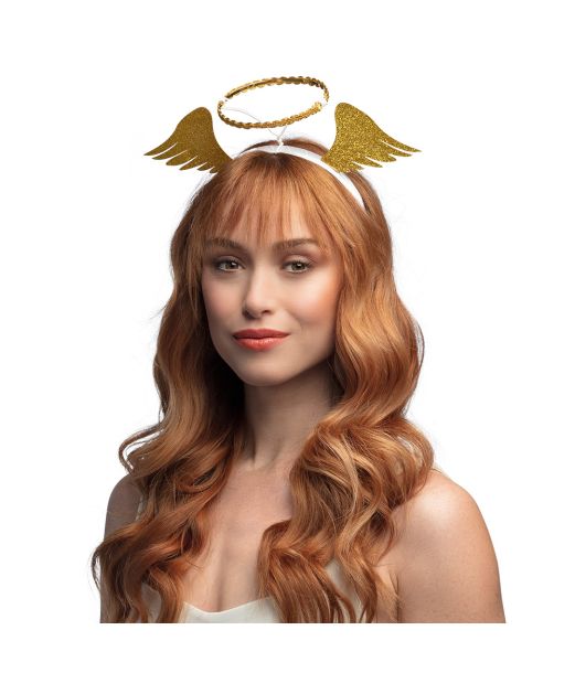 Hårbøjle guld engel 