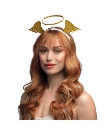 Hårbøjle guld engel 