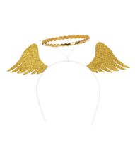 Hårbøjle guld engel 