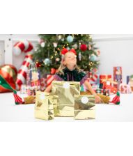 Guld gaveposer, 3 stk