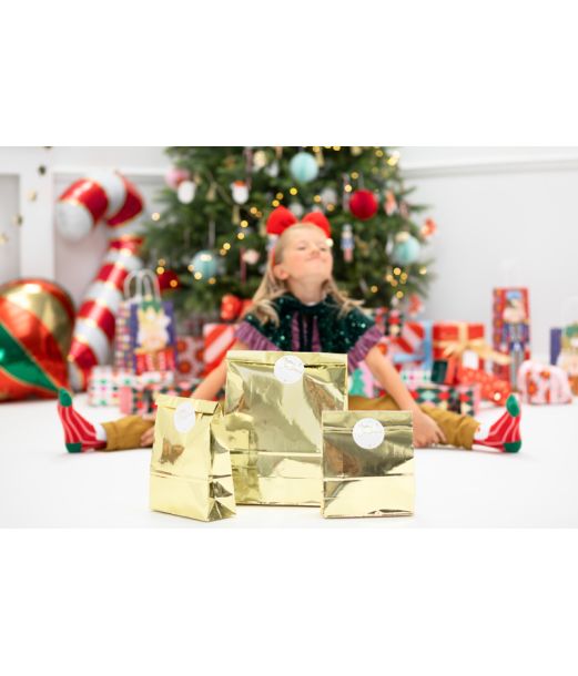 Guld gaveposer, 3 stk