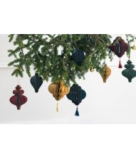 Julepynt papirvæv, vinrød