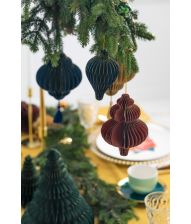 Julepynt papirvæv, vinrød