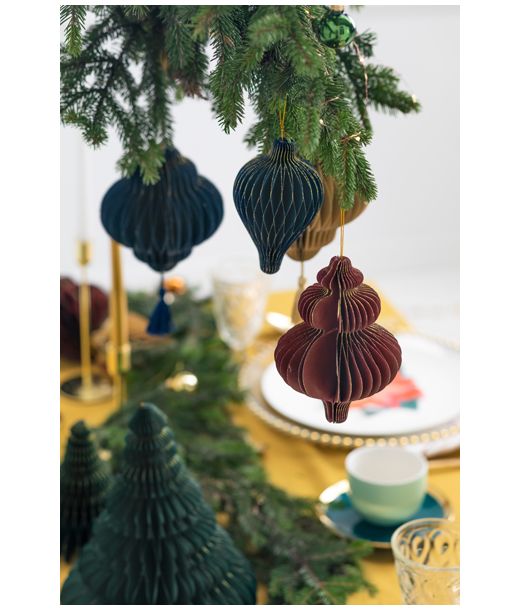 Julepynt papirvæv, vinrød