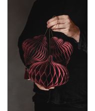 Julepynt papirvæv, vinrød 18 x 15 cm