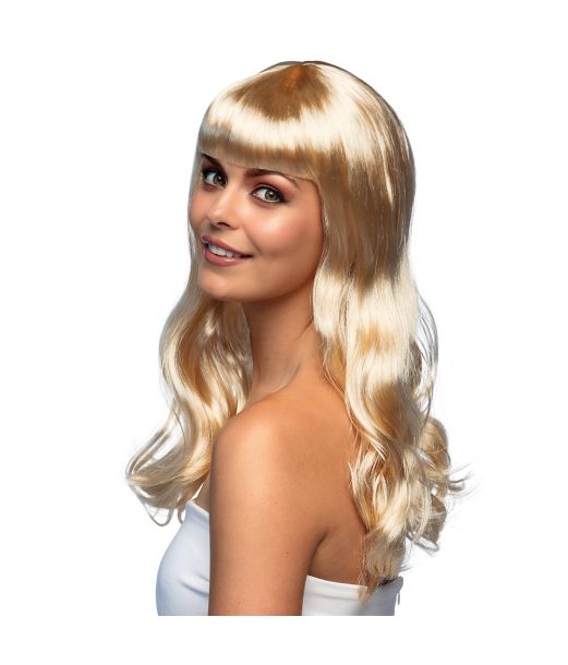 Flot blond paryk med langt hår. 
