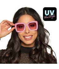 Hot pink bling bling briller.