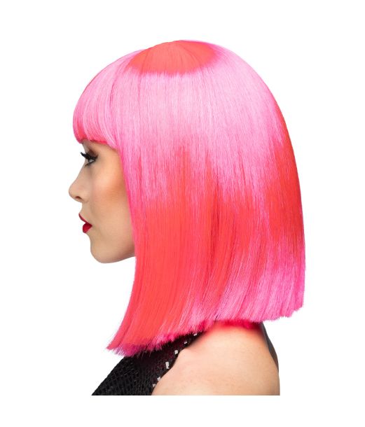 Festlig neon pink page paryk