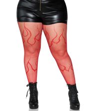 Flamme netstrømpebukser, plus size