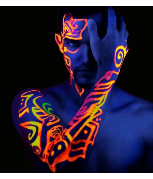 Neon UV sminkestift sæt, 6 stk