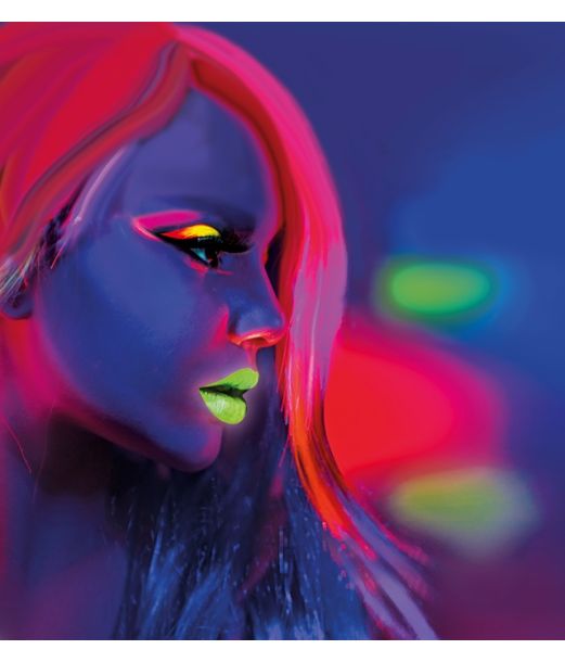 Neon UV sminkestift sæt, 6 stk