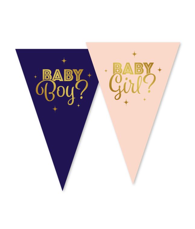 Vimpelguirlande Boy Or Girl, 10 m 