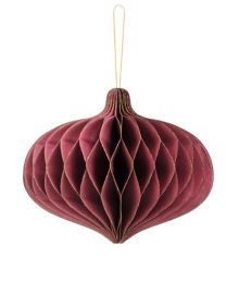 Julepynt papirvæv, vinrød 18 x 15 cm