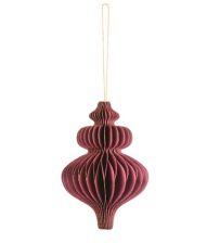 Julepynt papirvæv, vinrød