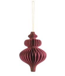 Julepynt papirvæv, vinrød