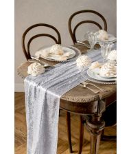 Sølv paillet bordløber