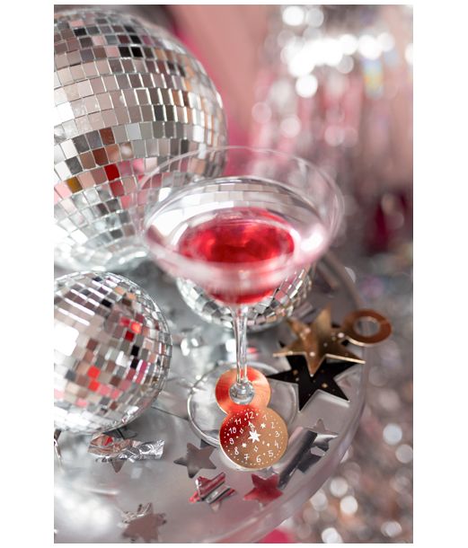 Drink tags Happy New Year, 6 stk