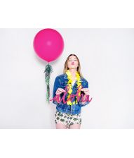 Jumbo pastel fuchsia ballon, 1 stk