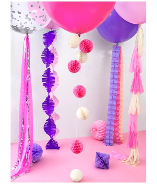 Jumbo pastel fuchsia ballon, 1 stk