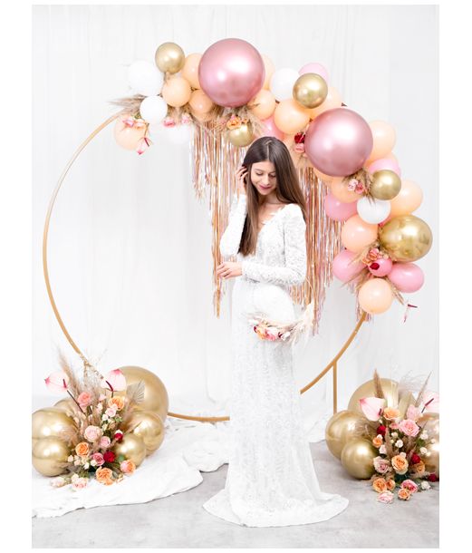 Glossy rose gold ballon, 60 cm