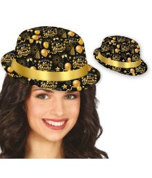 Sort7guld gangster hat happy new year 