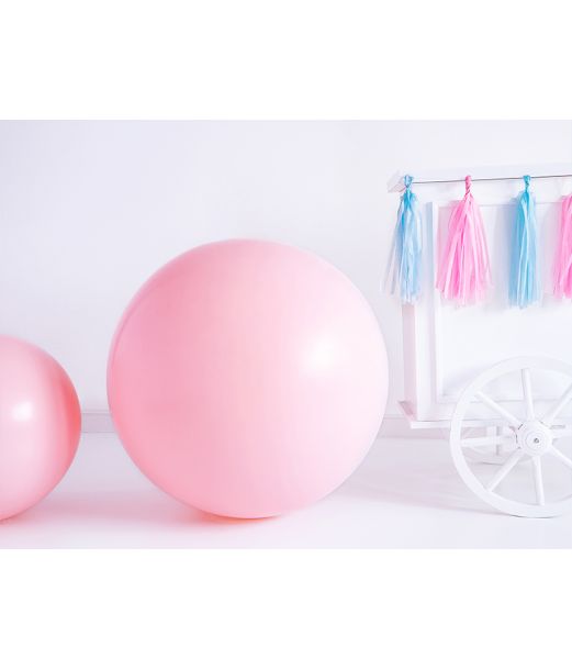 Lyserød jumbo ballon, 1 st